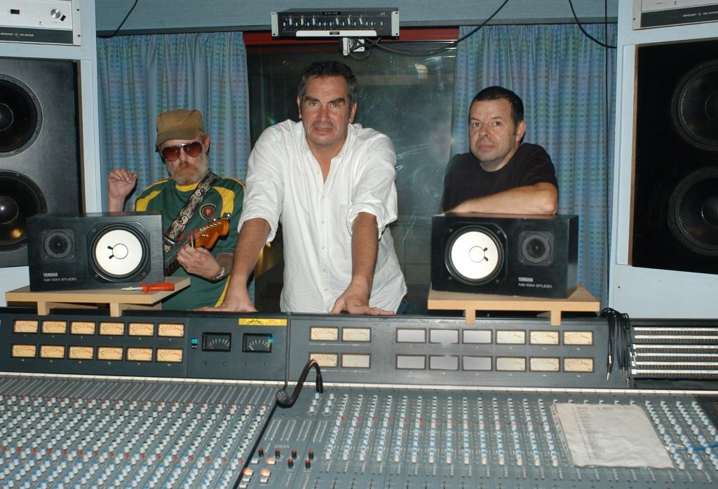 The Pop Group's John Waddington, Mark Stewart and Dan Catsis are seen in an undated photo.