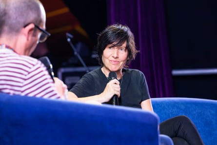 Sharleen Spiteri talking to Alexis Petridis at a Guardian Live event at the Cabaret stage