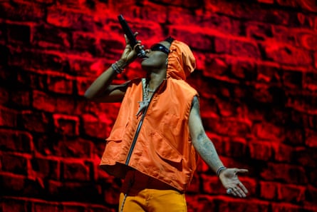 Wizkid performs on the Other Stage