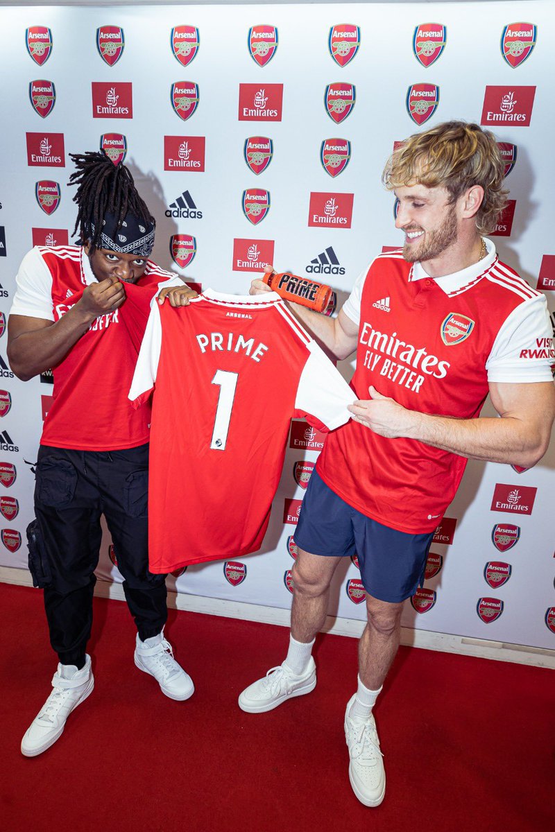 KSI and Logan Paul’s PRIME drink sponsors Arsenal