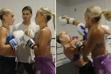 The Cavinder Twins urged to fight after sisters caught sparring on TV