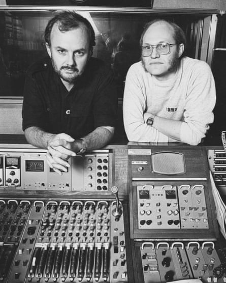 Trevor Dann (right) with John Peel in 1983