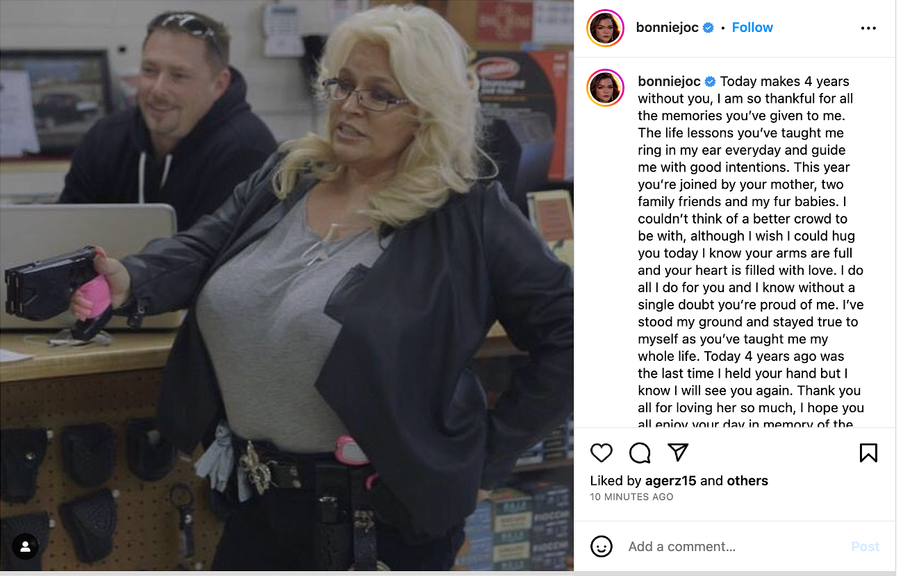 Beth Chapman's Daughter Pens Message On Four-Year Anniversary Of Her Death