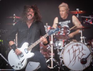 Dave Grohl and Josh Freese at Glastonbury.