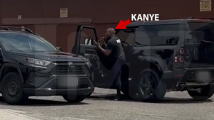 Kanye West Yells at Paparazzi as He, 'Wife' & Son Head to Church