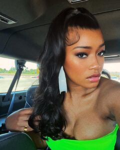 Keke Palmer's Huge Assets Can't Stay Contained In Mini Neon Dress