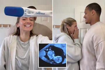 TikTok star and NFL husband reveal they're pregnant in touching video