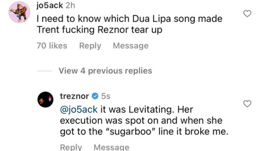 Trent Reznor Dua Lipa Levitating