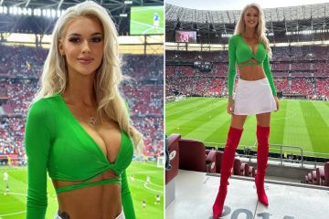Veronika Rajek wows in Italian-inspired outfit as she swaps NFL for soccer