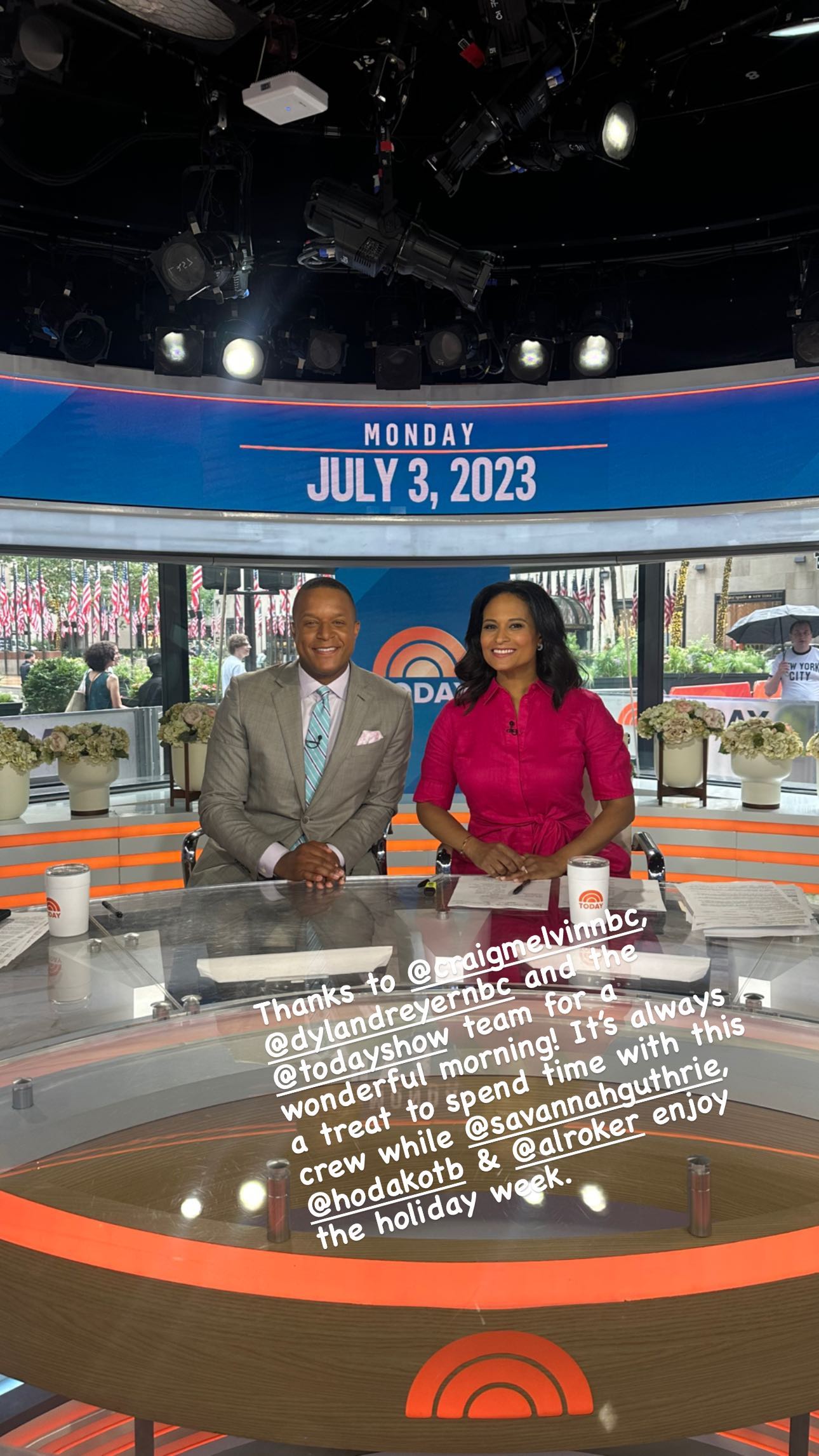 NBC personality Kristen Welker thanked the Today team for a 'wonderful morning' show