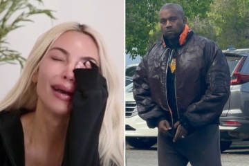 Kim sobs she ‘hasn’t changed her clothes in days’ after Kanye's racist rant