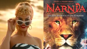 Barbie from the Barbie Movie and the Chronicles of Narnia poster - Greta Gerwig may direct both
