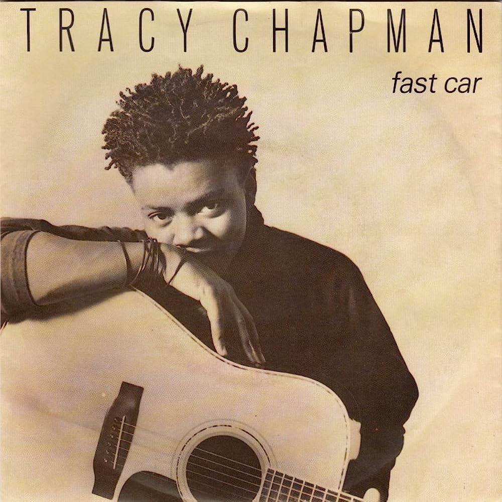 Tracy Chapman "Fast Car" record cover.