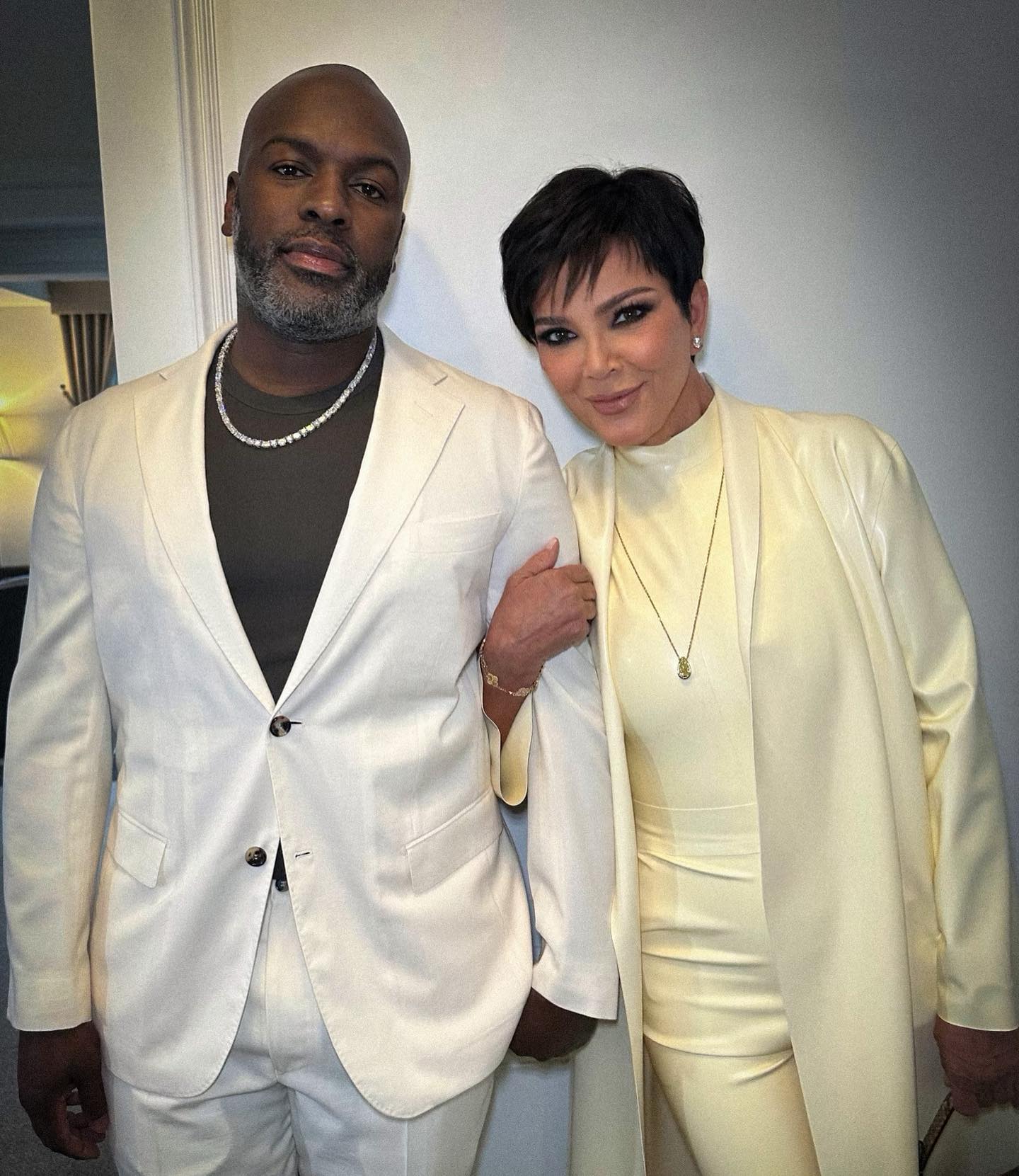 Kris was also at lunch with her partner Corey Gamble