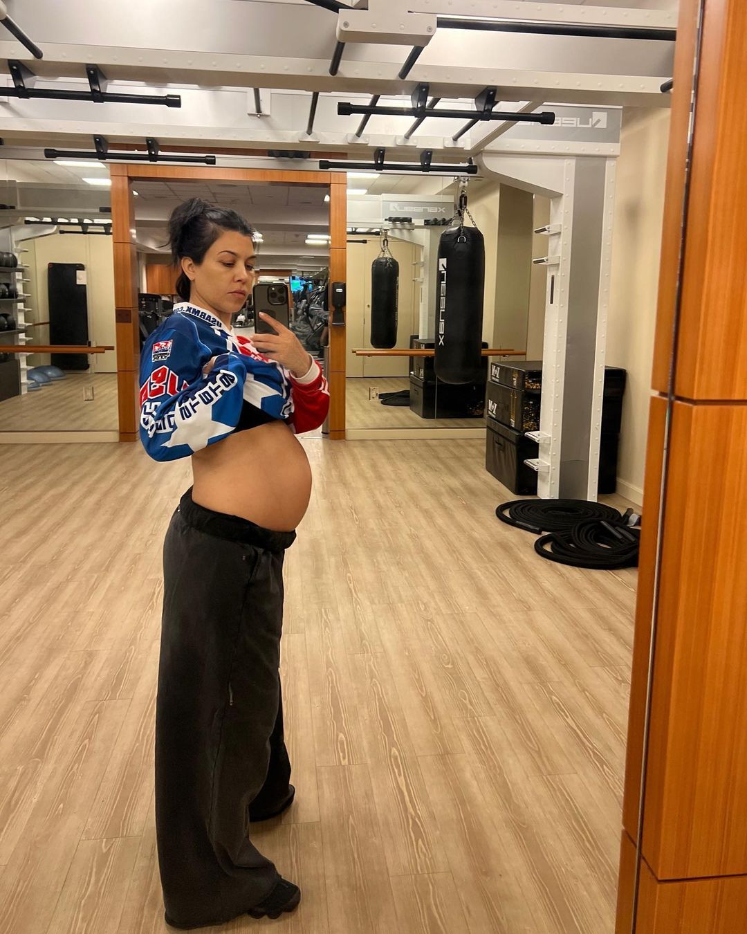 She's been sharing a series of photos featuring her baby bump