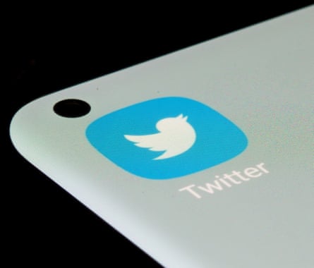 Twitter app is seen on a smartphone