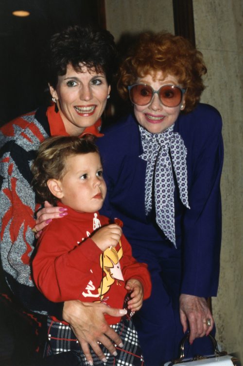 Lucie Arnaz, Lucille Ball, and Lucie Arnaz's daughter Katharine Luckinbill circa 1988