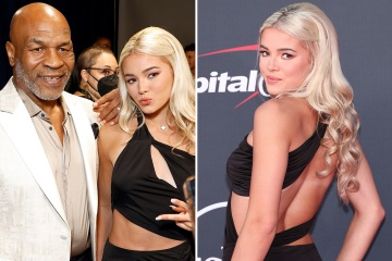 Olivia Dunne sizzles in backless dress next to boxing legend Mike Tyson