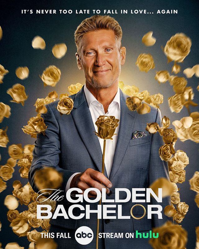 Gerry appeared in the new poster for The Golden Bachelor