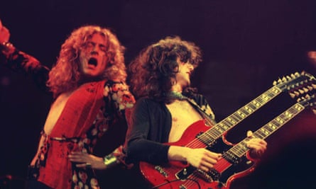 Led Zeppelin in concert in Chicago in 1975