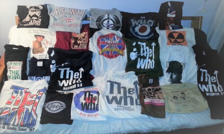 Tom Lawton’s The Who shirt collection.