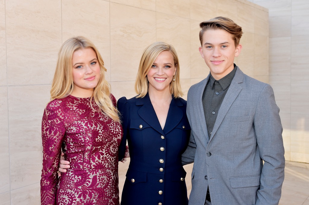 Reese Witherspoon poses with children Ava Phillippe, 23, and Deacon Phillippe, 19.