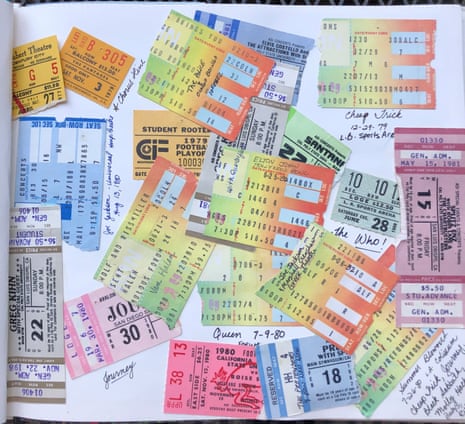 Susan Lund’s ticket collage.