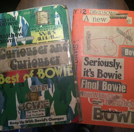 Matt Davis’s scrapbook devoted to Bowie.