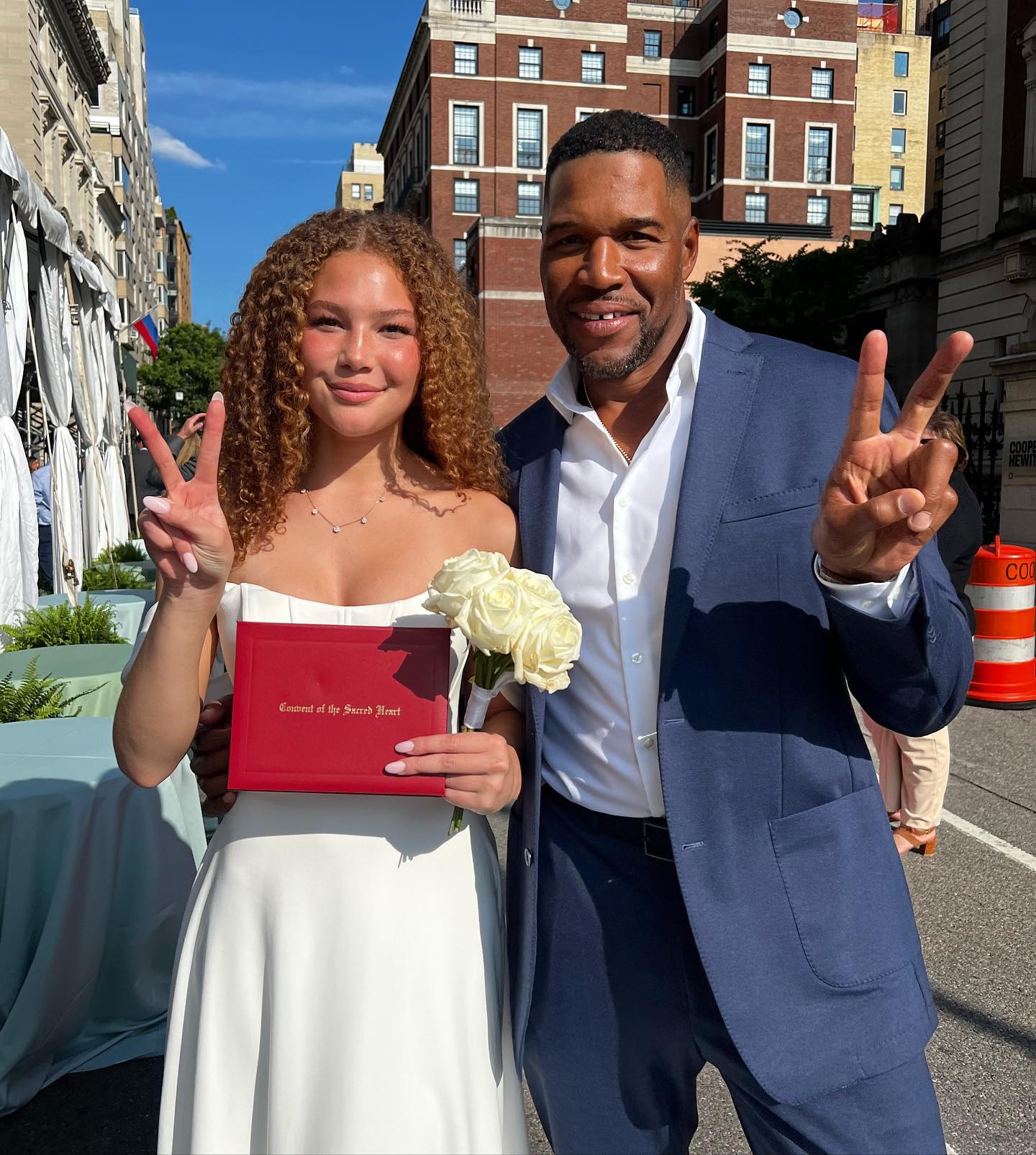 Michael took to Instagram to commemorate his daughter's graduation from high school and show excitement over her upcoming enrollment