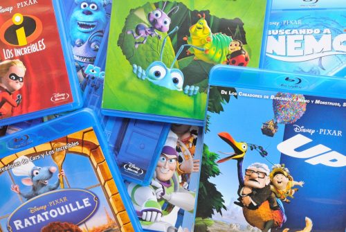 collection of disney pixar DVDs