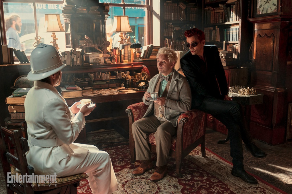 Michael Sheen and David Tennant star as Crowley and Aziraphale in Amazon Prime's "Good Omens."