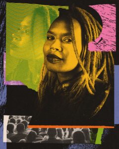 A photo collage of filmmaker Raven Jackson.