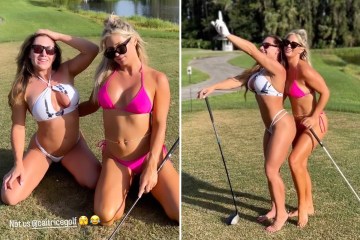 Paige Spiranac rival Karin Hart dazzles fans as golf influencer plays in bikini