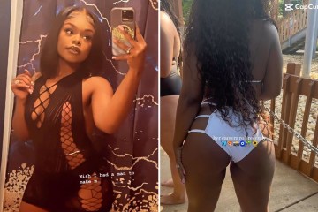 Teen Mom star Kiaya twerks and shows off her curves in a tiny thong bikini