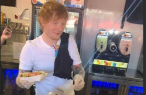 Ed Sheeran working at Chicago's The Wieners Circle.