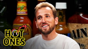 Harry Kane Takes One For the Team While Eating Spicy Wings