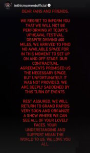IN THIS MOMENT Pulls Out Of Michigan's UPHEAVAL Festival Due To Lack Of 'Necessary Space'