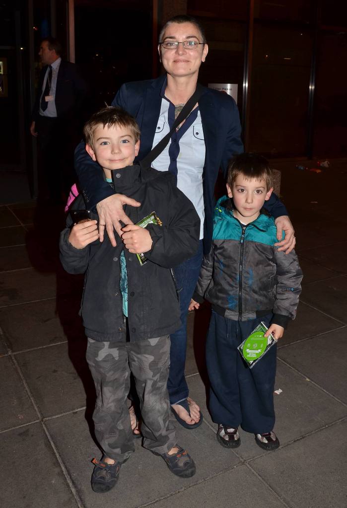 Sinéad O'Connor with two of her children.