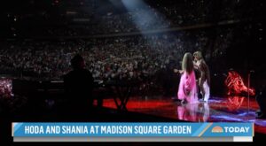 Hoda Kotb joined Shania Twain on stage at Madison Square Garden and sang with her.