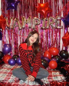 Olivia Rodrigo promoting her new single "Vampire."