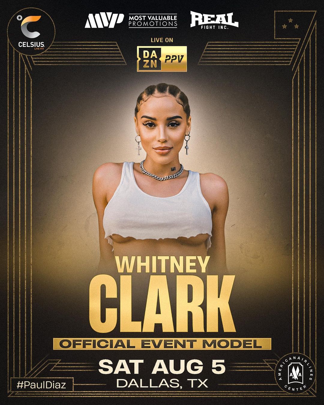 Whitney Clark is another ring girl that has been announced for the event