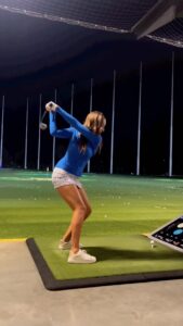 McKenzie Graham showed off her textbook golf swing