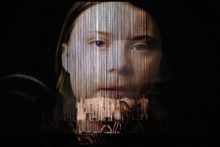 Björk performs with Voyces choir with a special video message from Greta Thunberg in Perth, Australia, in March.