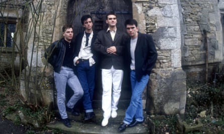 The Smiths in 1987, from left, Andy Rourke, Marr, Morrissey and Mike Joyce.