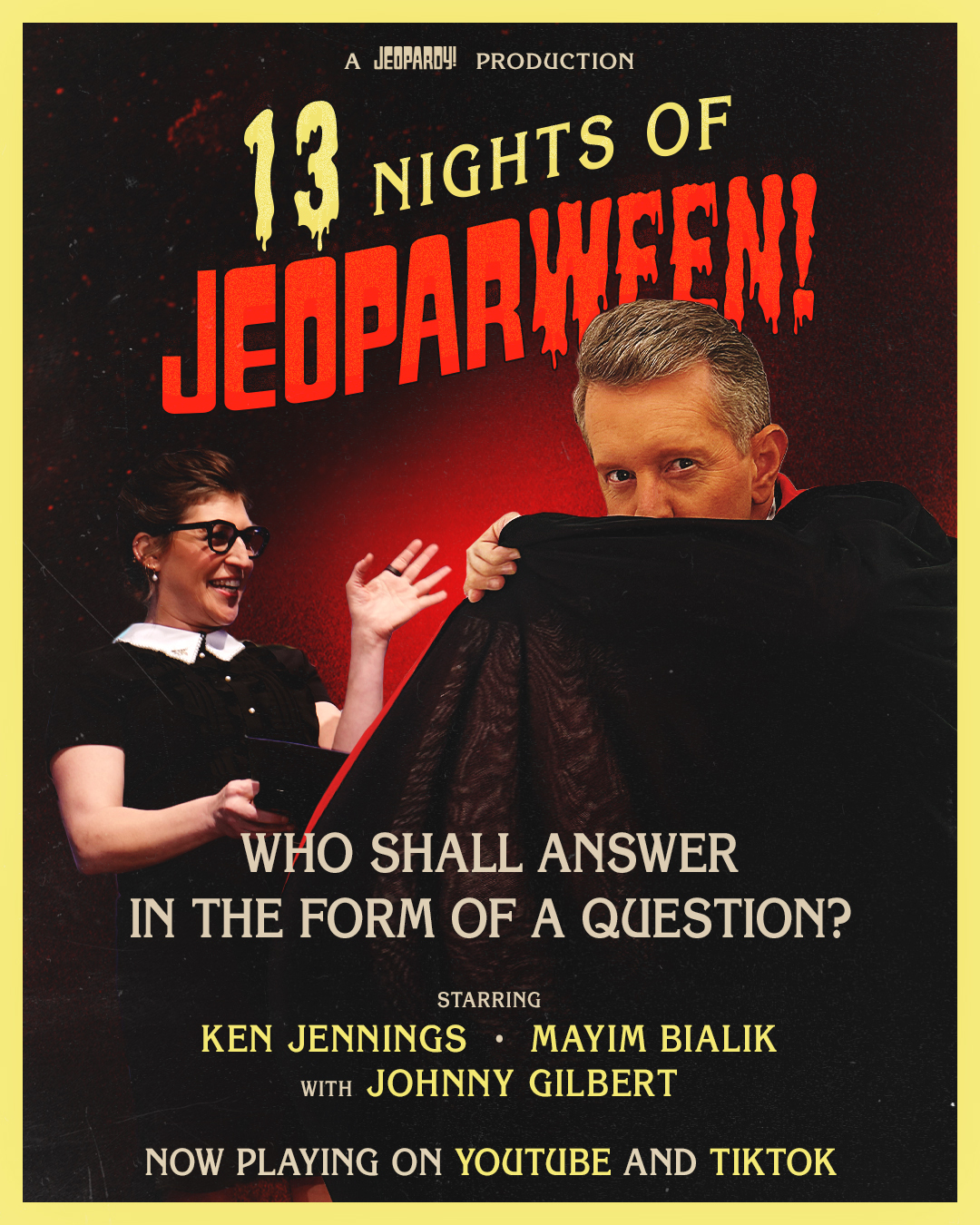 Mayim and her Jeopardy co-host Ken Jennings appeared in a Halloween-themed Jeopardy promo ad