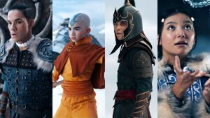 Avatar the Last Airbender main cast from live action Netflix series, Sokka, Aang, Zuko and Katara