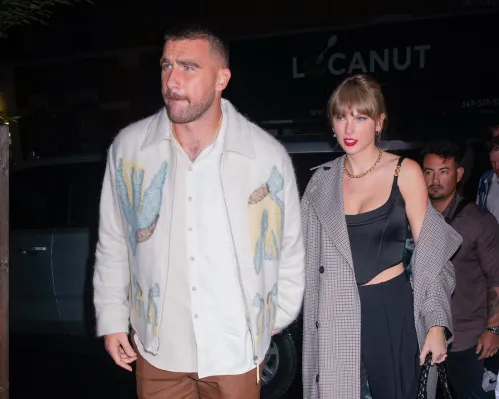 Travis Kelce and Taylor Swift in New York City in October 2023