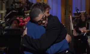 Bad Bunny and Pedro Pascal share sweet moment together on surprise ‘SNL’ appearance
