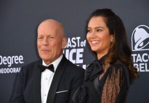 Bruce Willis and Emma Heming Willis at the Comedy Central Roast of Bruce Willis in 2018