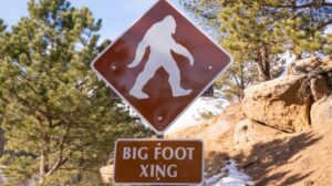 Bigfoot crossing sign